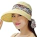 Ladies Summer Beach Cotton Big Brim Foldable Sun Floppy Sunblock Hat Hats Visor