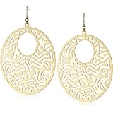 nOir Keith Haring Large Gold Round Earrings