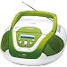 AEG SR 4339 Tragbares Stereo Radio (LC-Display, CD/MP3-Player, 60 Watt PMPO, USB 2.0) wei�/gr�n