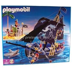 Playmobil 4067 Piratenschiff m. Insel schwarzer Korsar