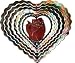 Kaleidoscope Heart Rose Pink Wind Spinner