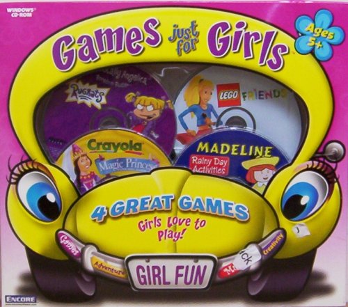ENCORE Games Just For Girls - Lego-Friends, Madeline Rainy Day, Rugrats Boredom Buster, Crayola Magic Princess