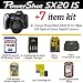 Canon PowerShot SX20 IS 12.1MP 20X Optical Zoom Digital Camera With "Holiday Edition" Accessory Package Includes 16GB Memory, Slave Flash, AA Rechargable Batteries & Charger, Case + More