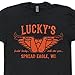 Cool Motorcycle T Shirt Funny Offensive Harley Biker Shirts for Men Guys Luckys Vintage Motorcycle Graphic Tee Sturgis