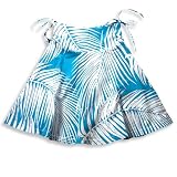 Haven Girl - Girls Print Skirt, Turquoise, White