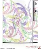 Sony PS3 Skin Neon Swoosh on White