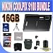 COOLPIX S100 16 MP CMOS Digital Camera with 5x Optical Zoom NIKKOR ED Glass Lens and 3.5-Inch OLED Touchscreen (Black) + 16GB SDHC Memory + SDHC Memory Card Wallet + Memory Card Wallet + MicroFiber Cleaning Cloth + Shock Proof Case w/Strap + Mini Tripod + Accessory Saver Bundle!