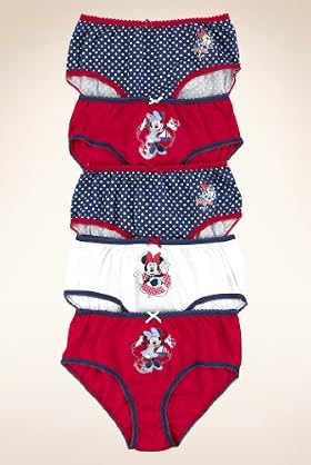 5 Pack - Younger Girls' Pure Cotton Minnie Mouse Briefs