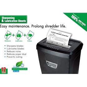Aurora SP1000 Shredder Lubrication and Sharpening Sheets (Pack of 12)