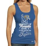 Memphis Tigers Ladies Royal Blue Distressed Boy Beater Tank Top