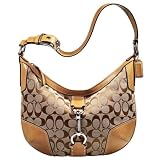 AUTHENTIC COACH HAMPTONS SIGNATURE HOBO 11576 (Khaki/Tan)