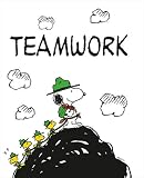 Teamwork Peanuts by Charles Schulz poster print,16 in. x 20 in.