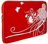 13.3 inch Crimson Red Progressive Circlet Netbook Notebook Laptop Sleeve Bag Carrying Case for Apple Macbook, Acer, ASUS, Dell, HP, Sony