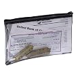 PM Company Securit Bank Deposit / Utility Zipper Coin Bag, 11 X 6 Inches, Clear, 24 Bags (04628)