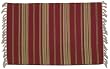 100% Cotton Flat Weave Red Rug Striped 2 X 3