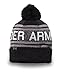 Under Armour Men's Retro Pom 2.0 Beanie, Black (001)/Amalgam Gray, One Size Fits All