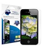 Tech Armor HD Clear Screen Protectors with Lifetime Replacement Warranty for Apple iPhone 4 & 4S [3-PACK]