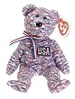 Ty Beanie Babies - USA Bear Red White and Blue