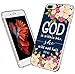 Hungo 8 Plus Case Christian Sayings,7 Plus Case, Cover Compatible with iPhone 7/8 Plus Soft TPU Protective God is Within Her She Will Not Fall Psalm Bible Verse Songs Rubber