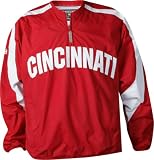 Majestic MLB Cool Base Gamer Pullover Jackets - Cincinnati Reds