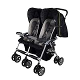 Combi Twin Savvy LX Side by Side Double Stroller in Black/Wasabi