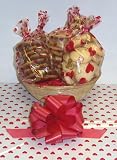 Gourmet Food : Scott's Cakes Small Nut Lovers Cookie Basket with no Handle Heart Wrapping
