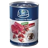 Dehner Selection Hundefutter Adult Rind und Gefl&Atilde;&frac14;gelherzen, 6 x 400 g, 1er Pack (1 x 2.4 kg)