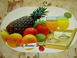 4PC VINYL TABLE PLACEMATS, FRUIT TUSCANY DECOR