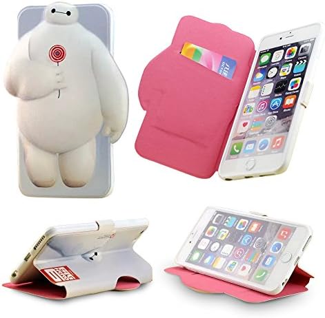 iPhone 6 Plus Case,IFSCASE® Cover for iPhone 6,Case for iPhone 6 with 5.5 inch Screen,Hard Case for iPhone 6,3D Lovely Cute Cartoon Big Hero Six Baymax Leather Flip Wallet Cover Case For Apple iPhone 6 With 5.5 inch Screen With 2PCS Free IFSCASE® Lovely Elephant Portable Silicon Phone Holder Stand Stents