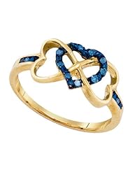 0.10CTW-DIA HEART RING