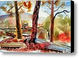 Autumn Jon Boats I Canvas Print / Canvas Art - Artist Kip DeVore