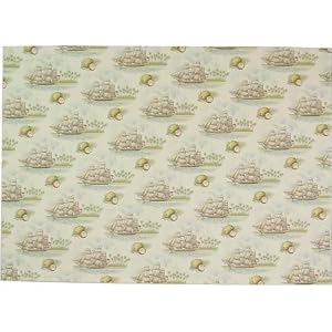 Sailing to Polynesia Clipper Ship in Tropics Decoupage or Gift Wrap Paper 20 by 28 inches ~ A. Rossi