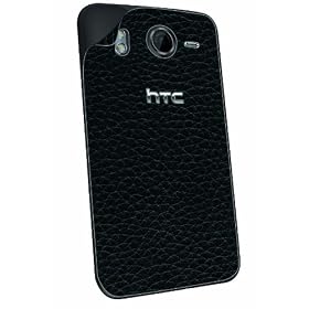 Star - Leathercraft - Autocollant repositionnable arri�re en cuir grain� + prot�ge-�cran pour HTC Desire HD