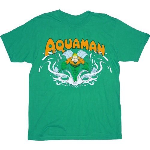  Aquaman Splash Green T-shirt Tee