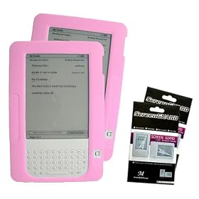 Pink Color (2 Packs) Amazon Kindle 2 E-Book Reader Silicone Rubber Skin Case + 2 Packs FREE Kindle2 Anti Scratch LCD Screen Protectors