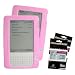 Pink Color (3 Packs) Amazon Kindle 2 E-Book Reader Silicone Rubber Skin Case + 3 Packs FREE Kindle2 Anti Scratch LCD Screen Protectors
