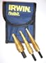 Irwin Industrial Tools 15502 Unibit 502T Titanium Nitride Coated Step Drill Bit Set with Nylon Pouch, 3-Piece