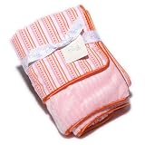 Bask Home Stroller/Crib Blanket - Dotted Stripe Pink
