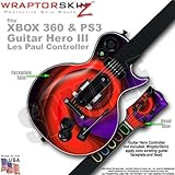Alecias Swirl 01 Red WraptorSkinz Skin fits XBOX 360 & PS3 Guitar Hero III Les Paul Controller (GUIT