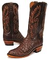 Lucchese 'N8347' Caiman Crocodile Cowboy Boots Mens - Cigar Brown