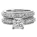DIAMOND PRINCESS RING SET 1.30 D VS1 CERTIFIED 18K