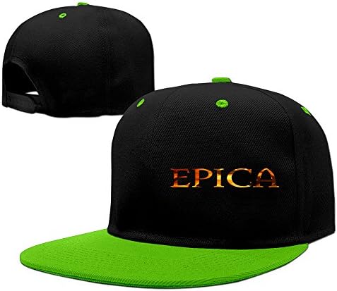 Customized Epica Band Logo Snapback Cap Baseball Hat For Unisex Adjustable 100% Cotton KellyGreen