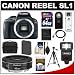 Canon EOS Rebel SL1 Digital SLR Camera Body with EF 40mm f/2.8 STM Lens + 64GB Card + Battery + Case + Flash + Remote + Tripod Kit