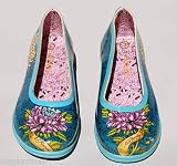 Ed Hardy - Ed Hardy Turquoise Flowers Women's Slicker Shoes