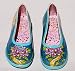 Ed Hardy Turquoise Flowers Women's Slicker Shoes
