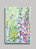 Bell Lilies and Hummingbirds Refrigerator Magnet