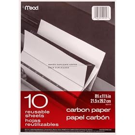 Mead Carbon Paper, 11.5 x 8.5 Inches, Set of 12 Folders (10 Sheets per Folder) (40001)