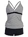 Womens MW Tankini Boyshorts Swimsuit, Swimwear, Crisscross Back, Multiple Prints, S-xxl