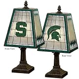 Michigan State Spartans 14 Art Glass Table Lamp
