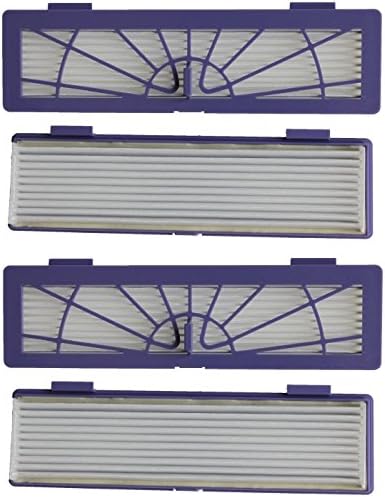 Yikebo(TM) 4-pack High-Performance Filter replacement + 2 Side Brush for all Neato Botvac Series models, 70e 75 80 85